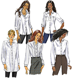 Some commercial ladies shirt patterns.